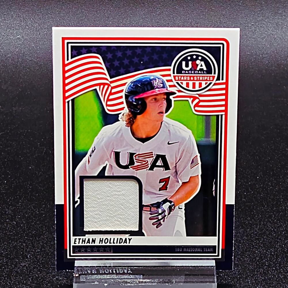 Ethan Holliday Game Worn Swatch, Colorado Rockies Prospect #25 MLB top 100